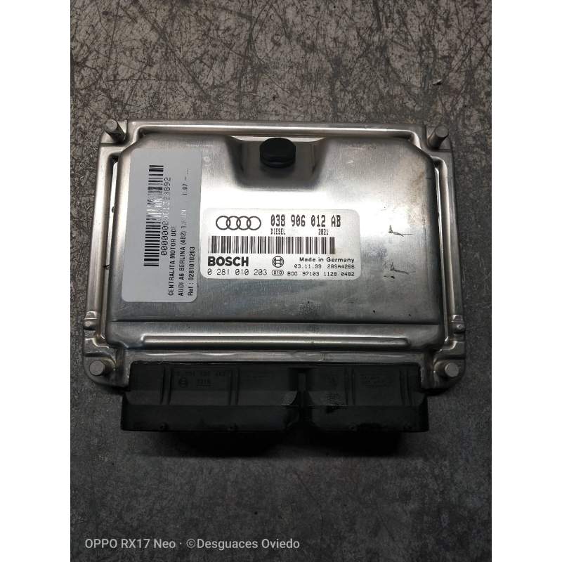Recambio de centralita motor uce para audi a6 berlina (4b2) 1.9 tdi referencia OEM IAM 0281010203 038906012AB 