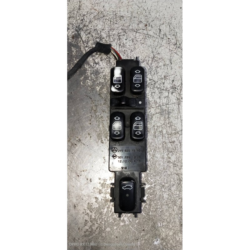 Recambio de mando elevalunas delantero izquierdo para mercedes clase cl (w215) coupe 500 (215.375) referencia OEM IAM 2158201910