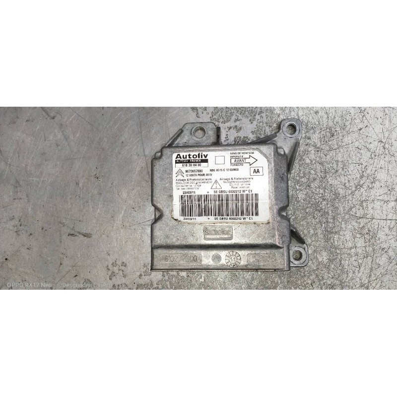 Recambio de centralita airbag para citroen c3 exclusive referencia OEM IAM 618300400 9673657880 