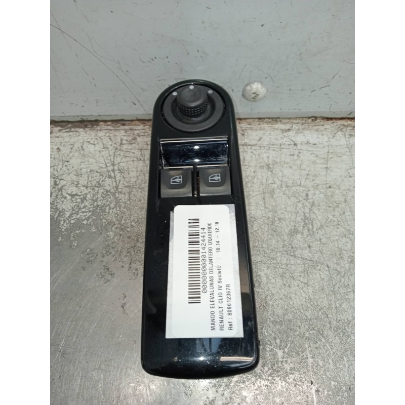 Recambio de mando elevalunas delantero izquierdo para renault clio iv societé referencia OEM IAM 809612367R 4P 