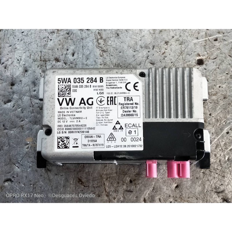 Recambio de modulo electronico para volkswagen t-cross advance referencia OEM IAM 5WA035284B  