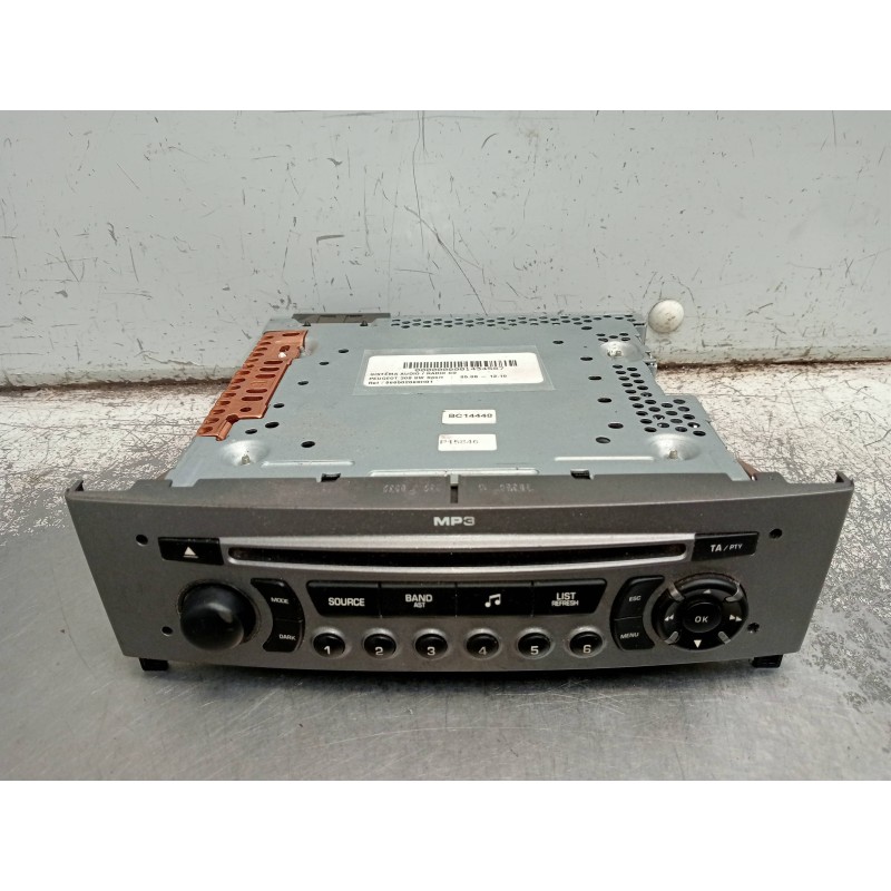 Recambio de sistema audio / radio cd para peugeot 308 sw sport referencia OEM IAM 96650206XH01 A2C53287224 BS0408390200193