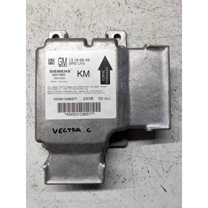 Recambio de centralita airbag para opel vectra c berlina referencia OEM IAM 5WK43654 13186948 330518650 KM