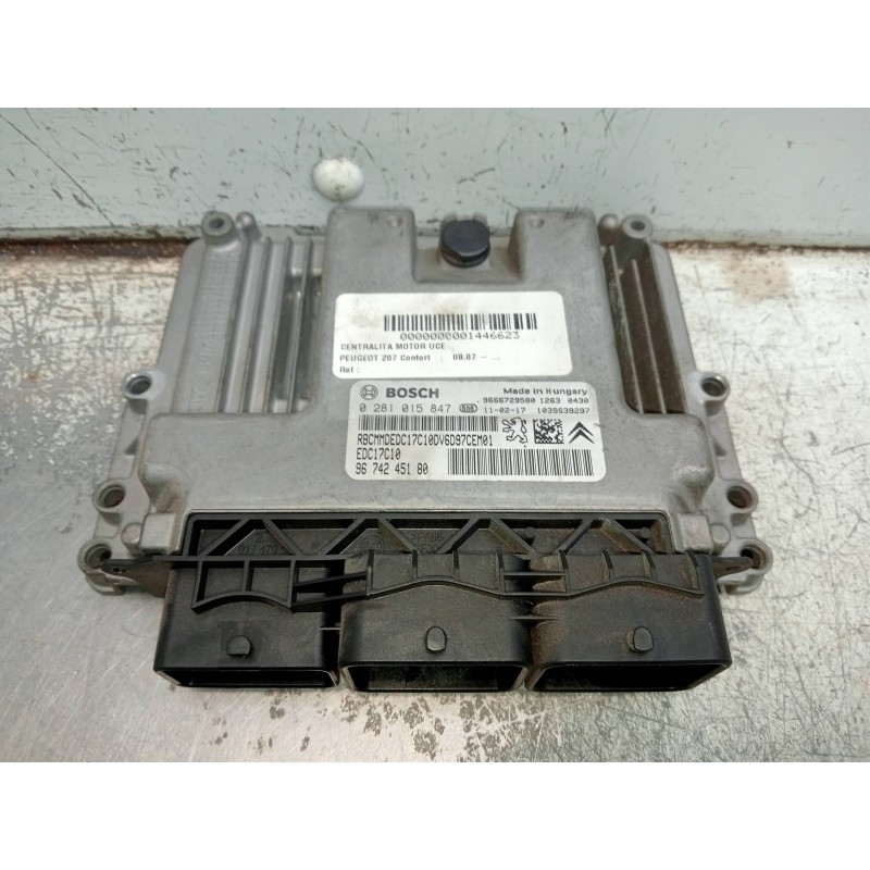 Recambio de centralita motor uce para peugeot 207 confort referencia OEM IAM 9674245180 9666729580 0281015847