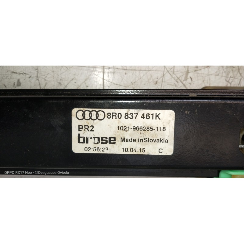 Recambio de elevalunas delantero izquierdo para audi sq5 (8r) 3.0 tdi quattro referencia OEM IAM 8R0837461K 8K0959801B 