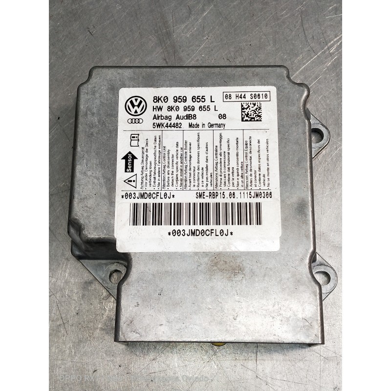 Recambio de centralita airbag para audi a4 ber. (b8) 2.0 16v tdi referencia OEM IAM 8K0959655L HW8K0959655L 5WK44482