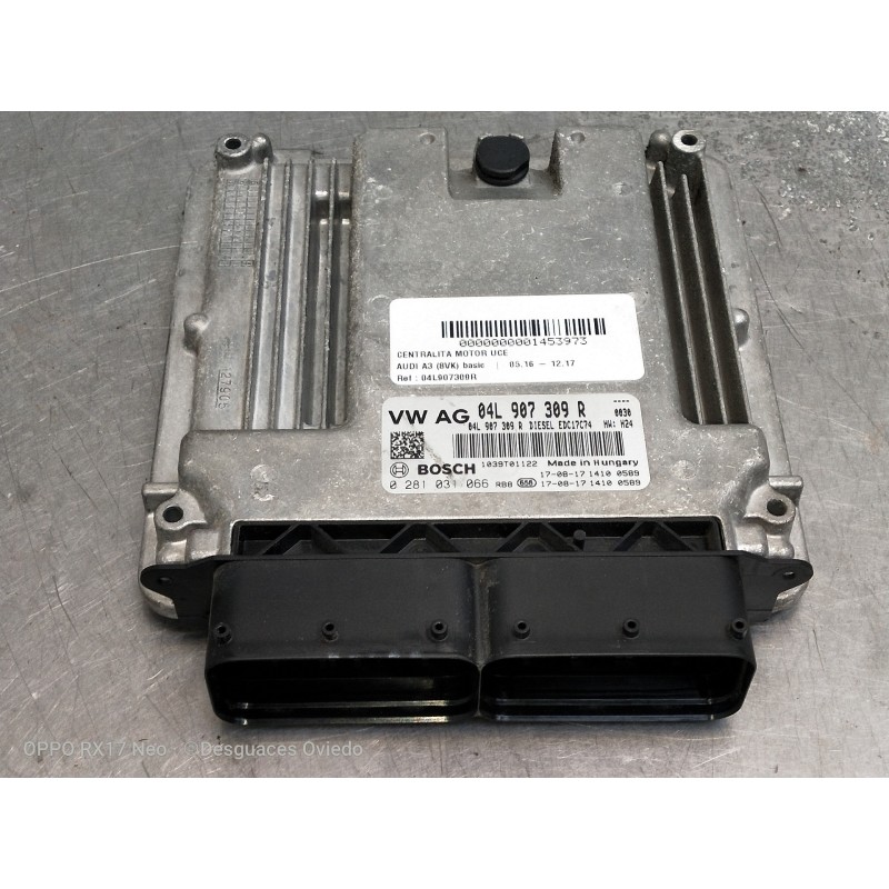 Recambio de centralita motor uce para audi a3 (8vk) basic referencia OEM IAM 04L907309R 0281031066 1039T01122