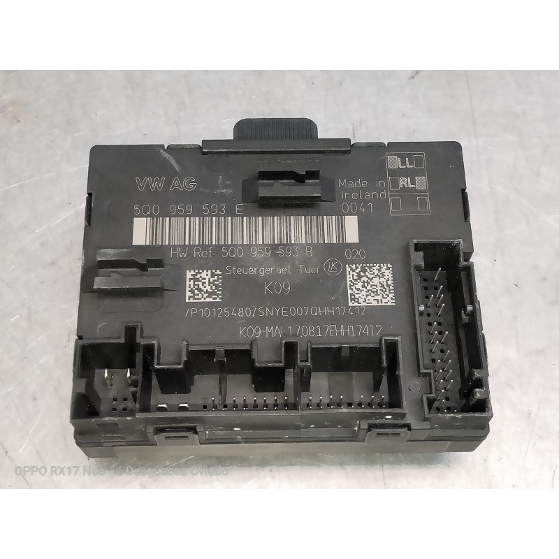 Recambio de modulo electronico para audi a3 (8vk) basic referencia OEM IAM 5Q0959593E 5Q0959593B DEL IZQ