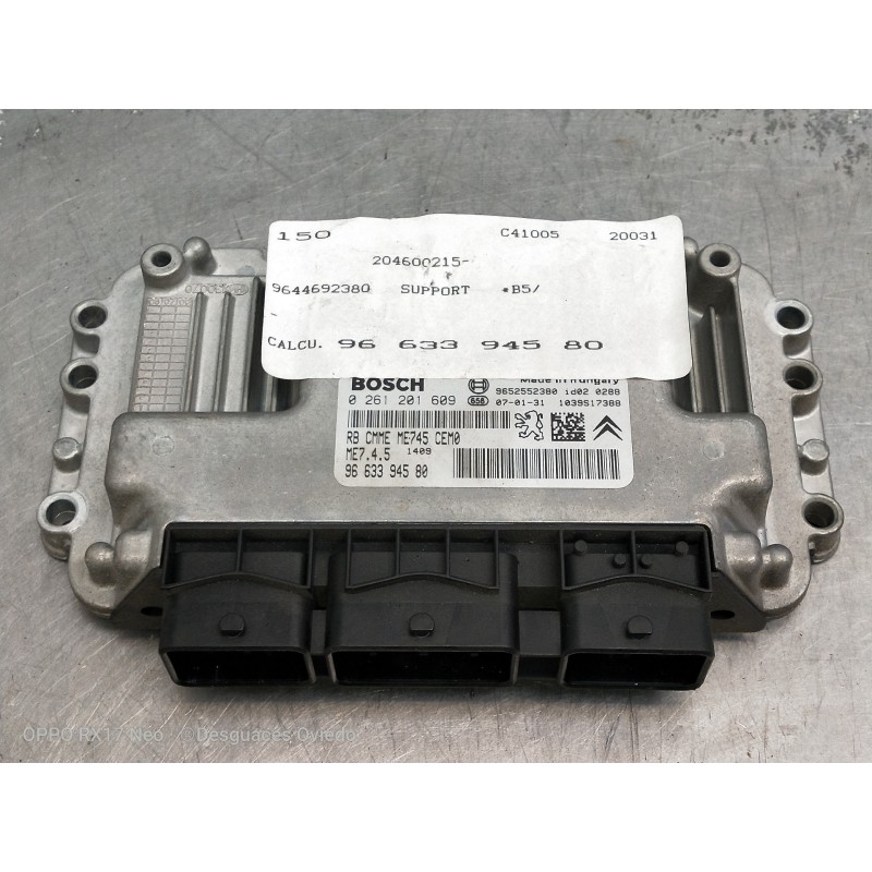 Recambio de centralita motor uce para citroen c4 coupe collection referencia OEM IAM 9663394580 0261201609 9652552380