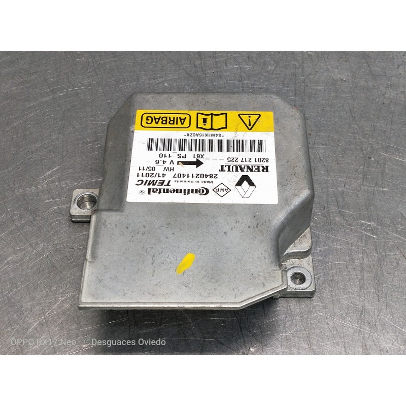 Recambio de centralita airbag para renault kangoo authentique referencia OEM IAM 8201217225 2840211407 S4W1K16ACZK