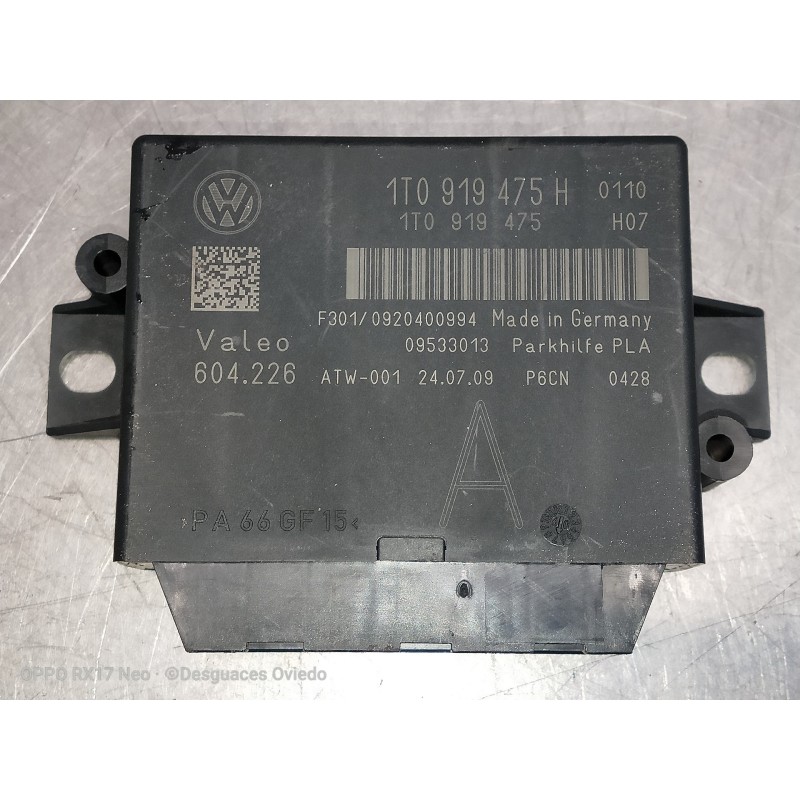 Recambio de modulo electronico para volkswagen tiguan (5n1) advance referencia OEM IAM 1T0919475H 604226 