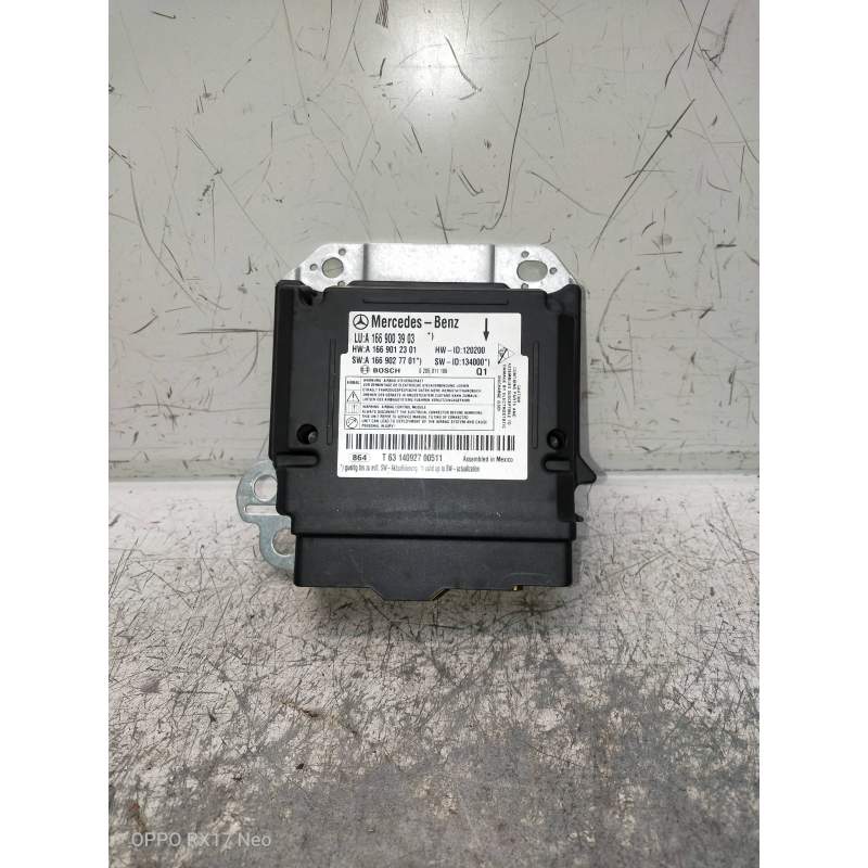 Recambio de centralita airbag para mercedes-benz clase m (w166) referencia OEM IAM 0285011106 A1669003903 A1669012301 A166902770