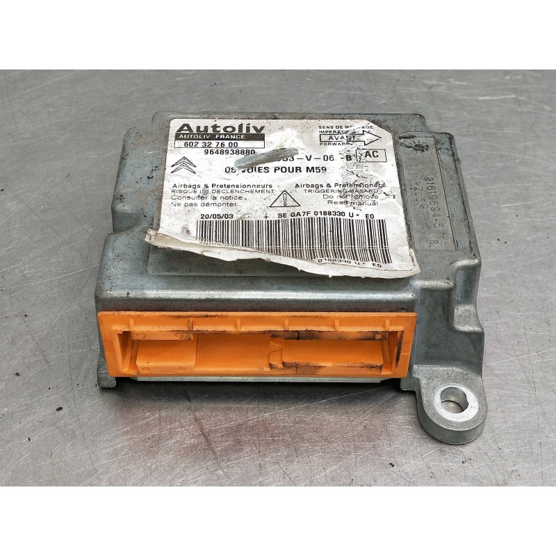 Recambio de centralita airbag para citroen berlingo 2.0 hdi vivace referencia OEM IAM 9648938880 602327600 