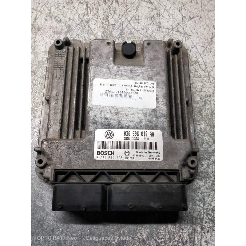 Recambio de centralita motor uce para seat altea (5p1) reference referencia OEM IAM 0281011728 03G906016AA EDC16