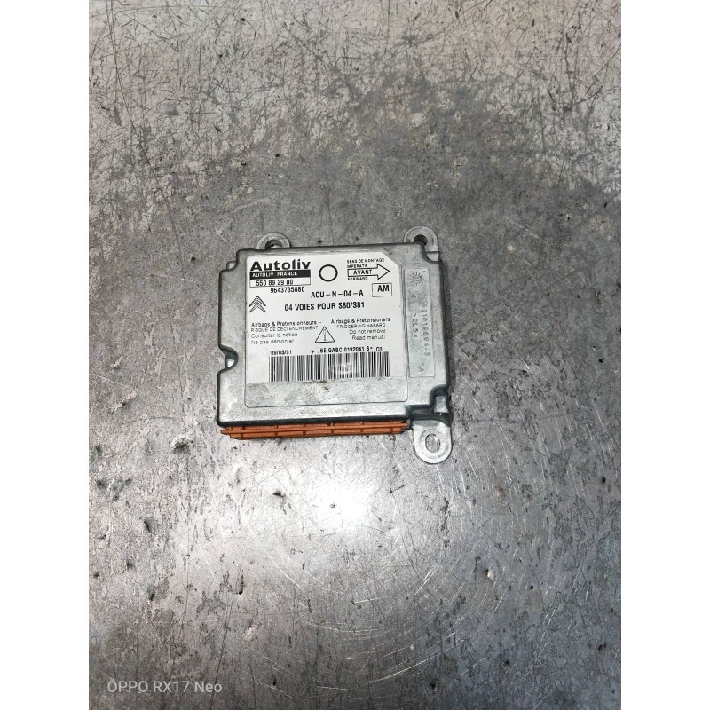 Recambio de centralita airbag para citroen saxo referencia OEM IAM 9643735880 550892900 