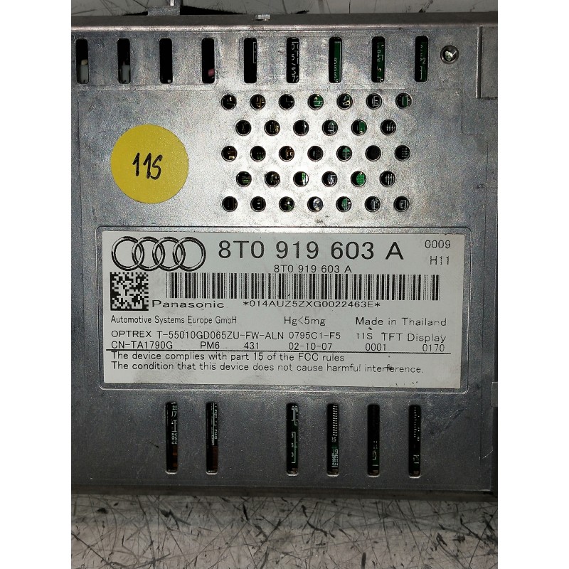 Recambio de pantalla multifuncion para audi a4 ber. (b8) referencia OEM IAM 8T0919603A 8T0919603A 