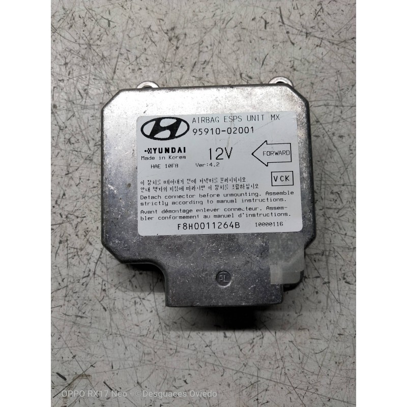 Recambio de centralita airbag para hyundai atos prime (mx) 1.0 cat referencia OEM IAM 9591002001 HAE10F8 