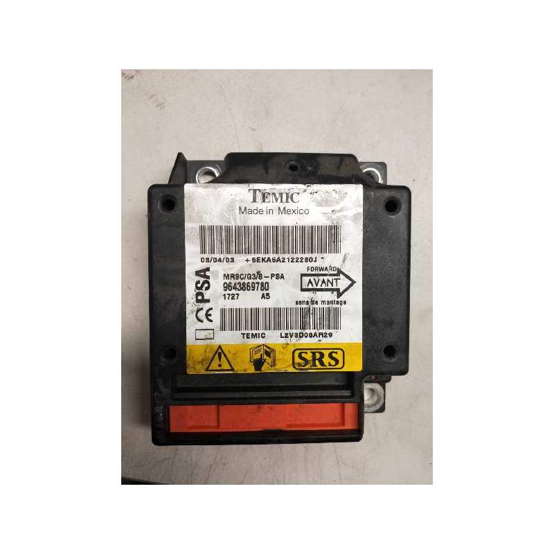 Recambio de centralita airbag para peugeot 607 (s1) pack referencia OEM IAM 9643869780 L2V3D08AR29 2000