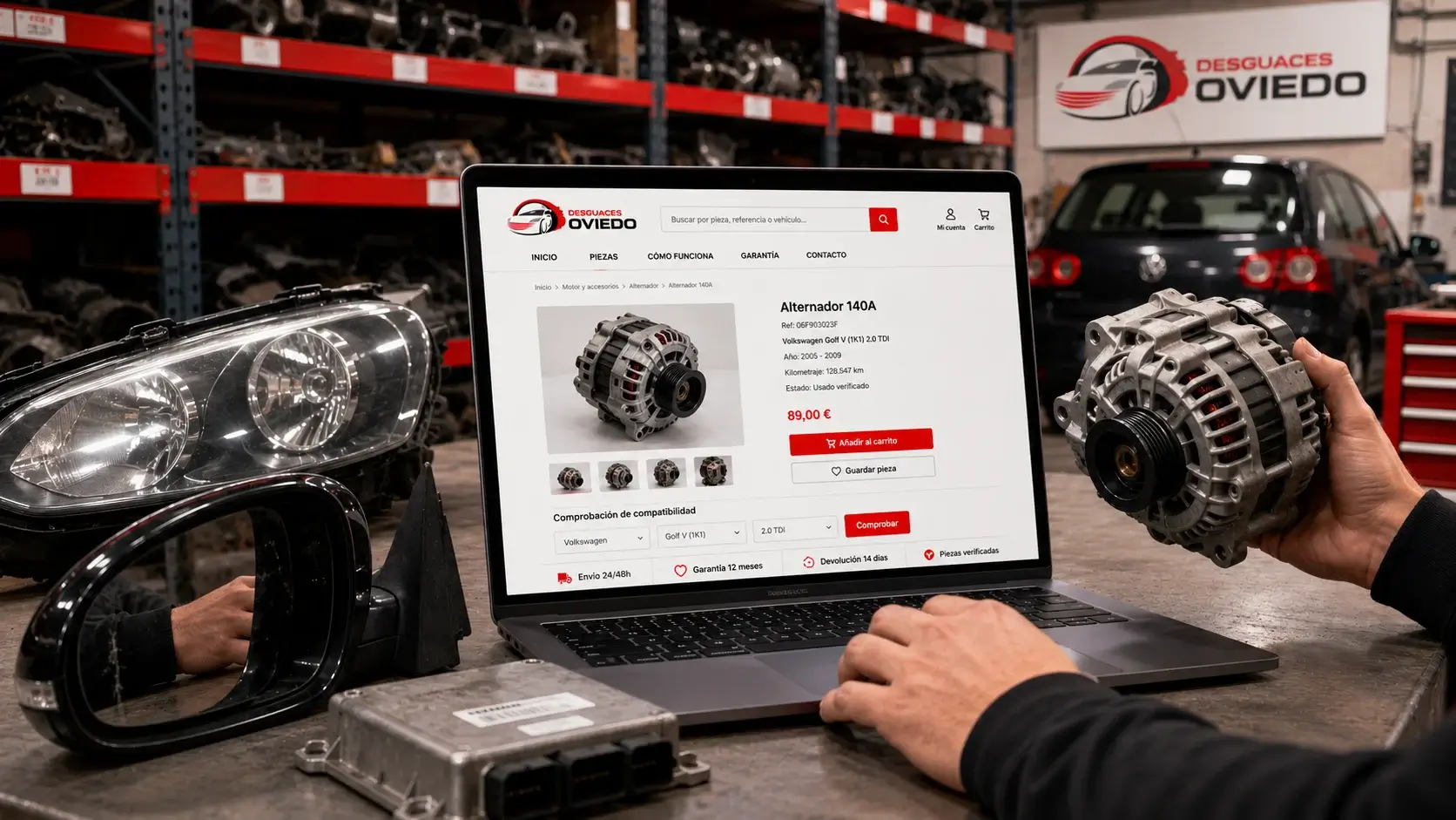 Cómo comprar recambios usados online y acertar con la pieza